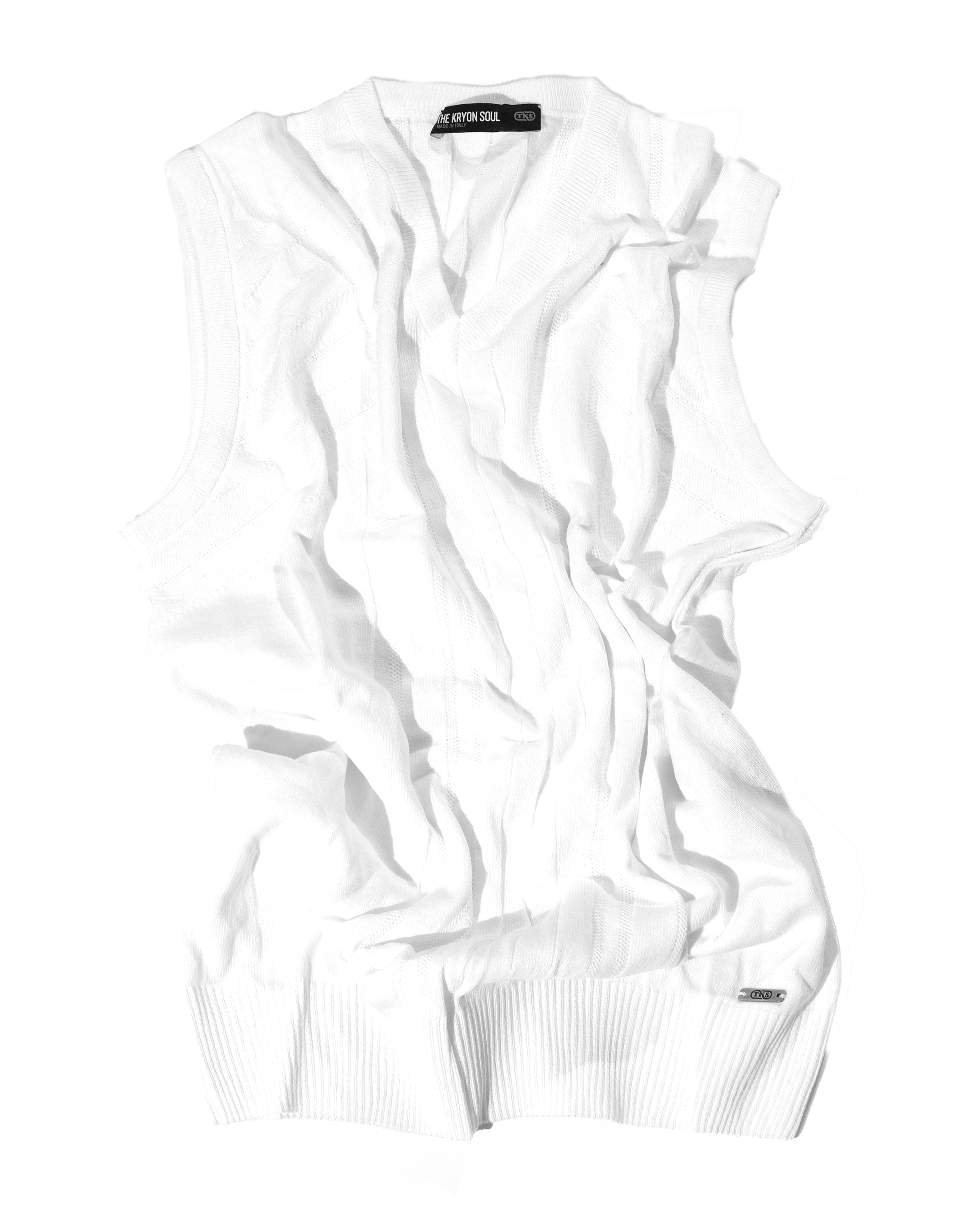 Gilet bianco a coste 2005