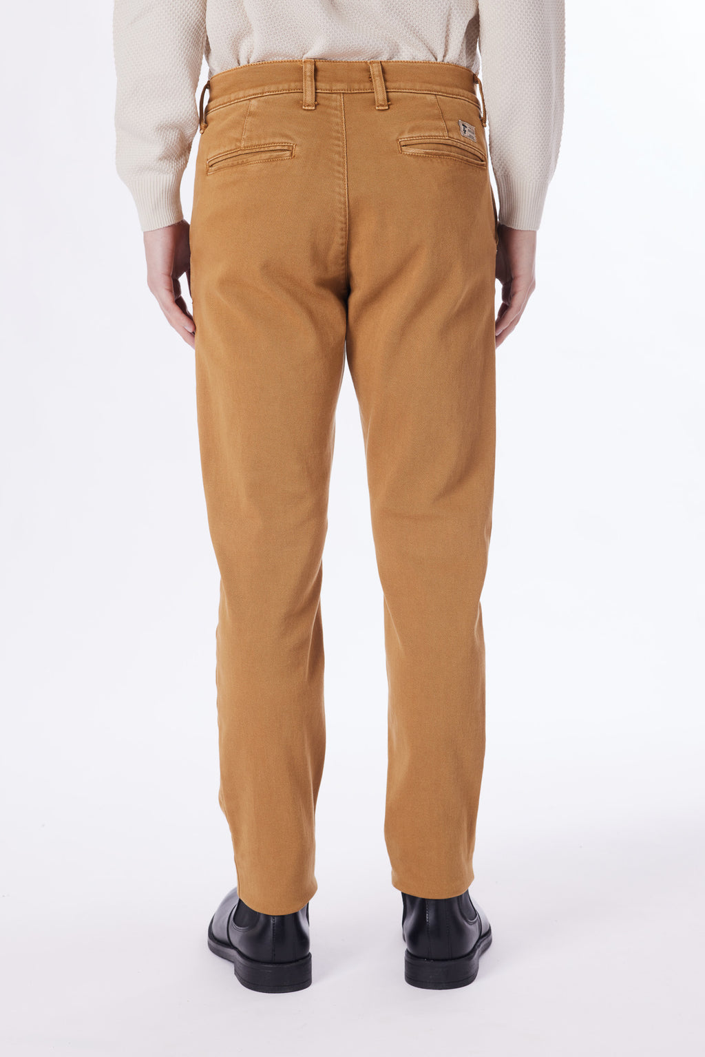 Pantalone in trama denim stretch