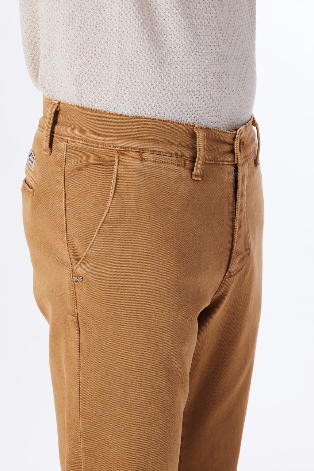 Pantalone in trama denim stretch