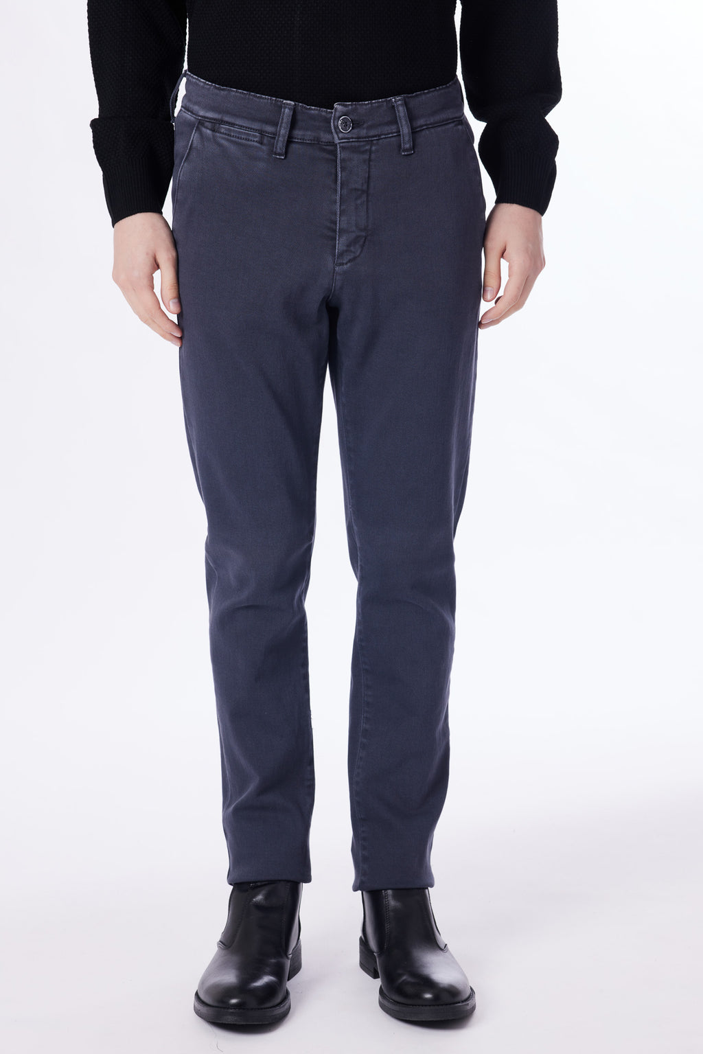 Pantalone in trama denim stretch