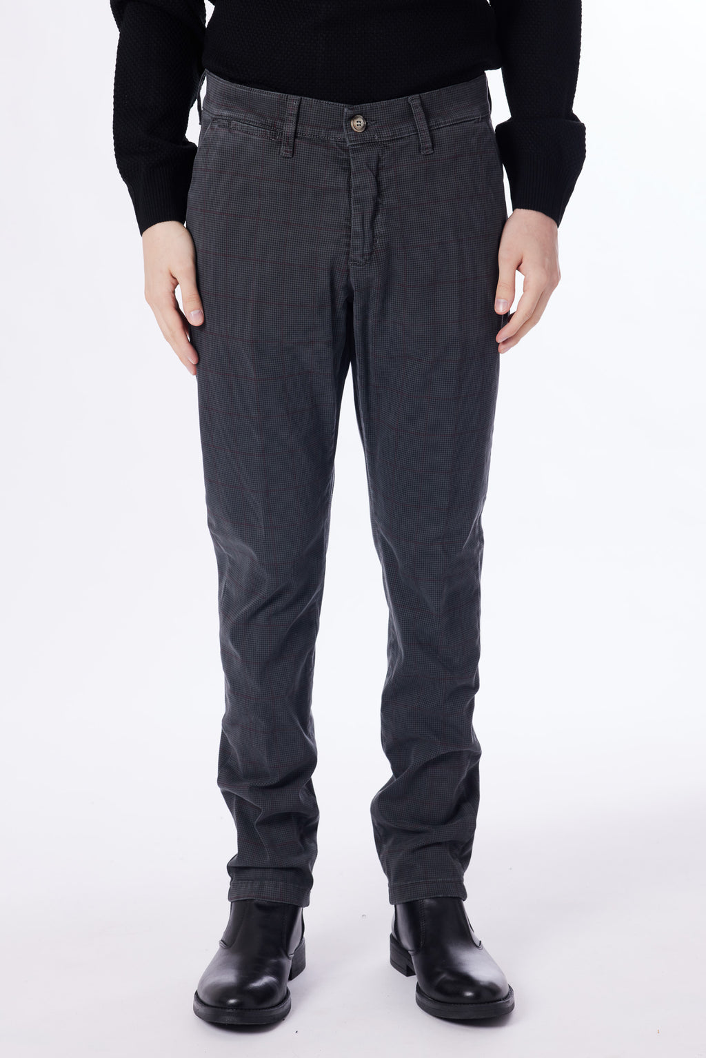 Pantalone in trama denim stretch