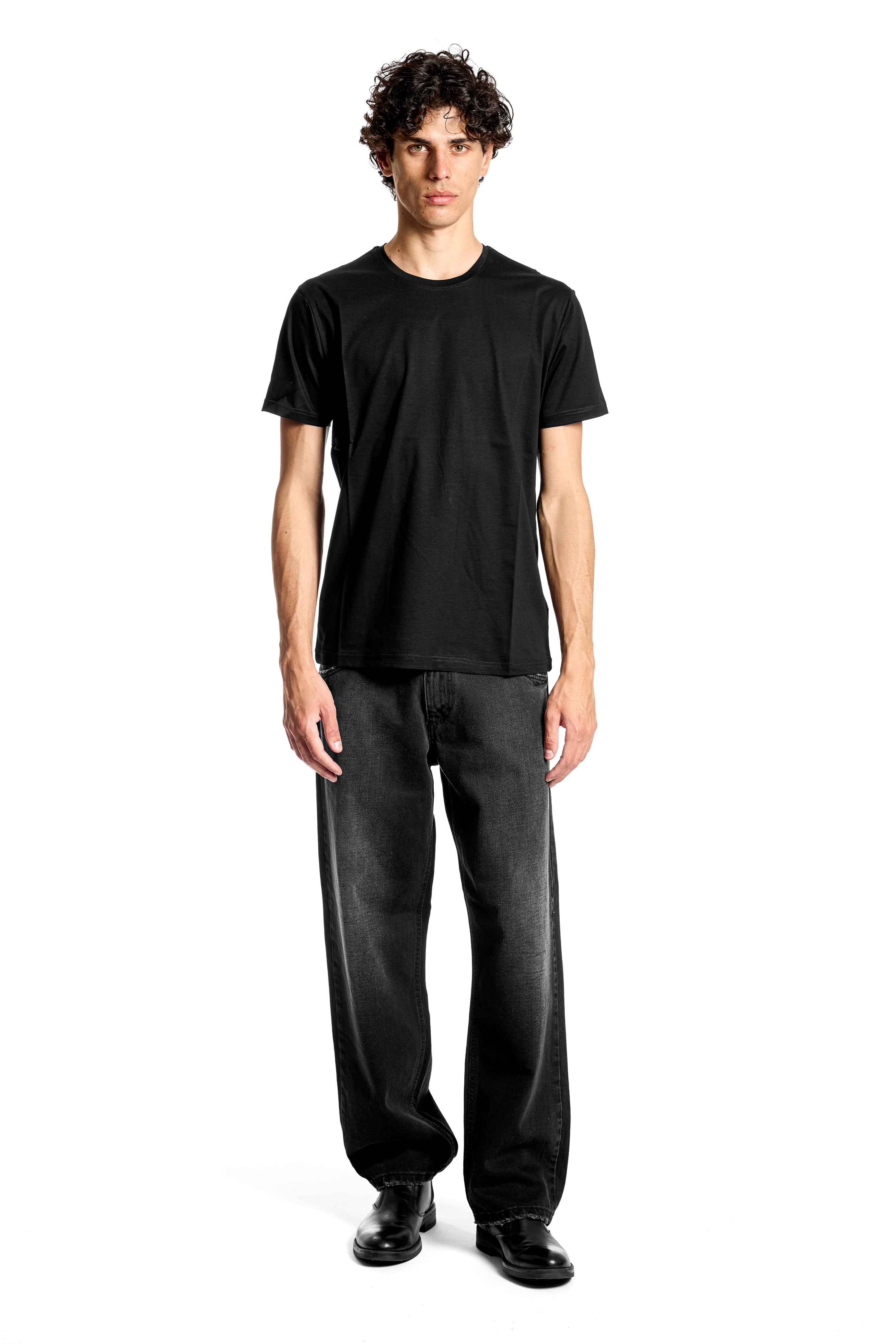 T-shirt 100% cotone mercerizzato nero
