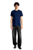T-shirt 100% cotone mercerizzato blu