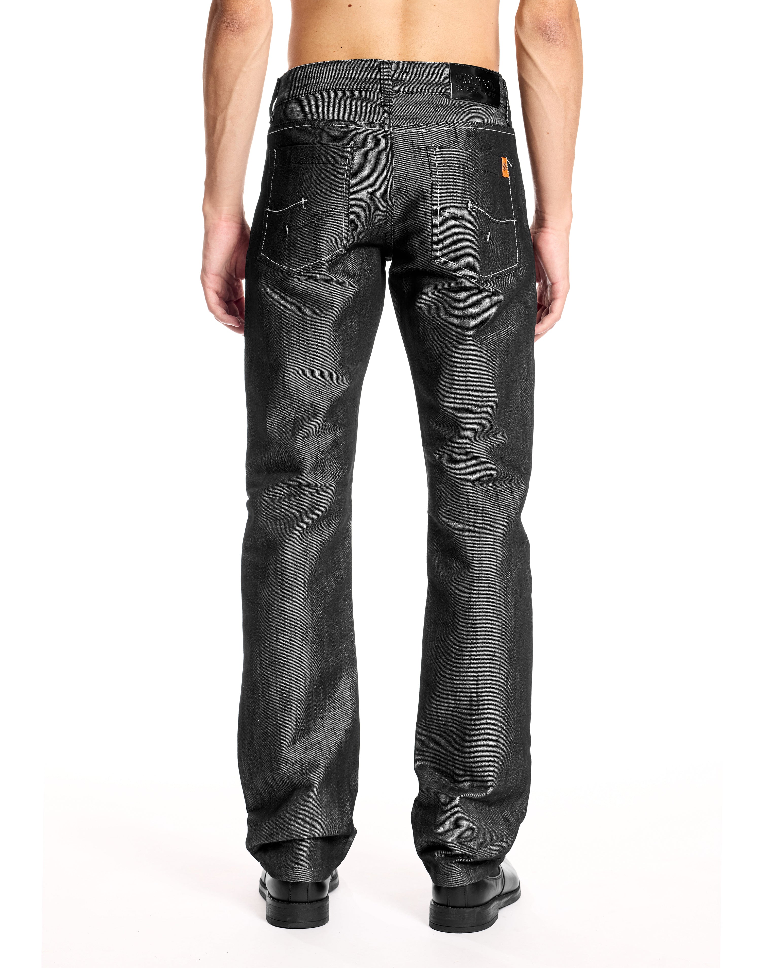 Jeans effetto metallico