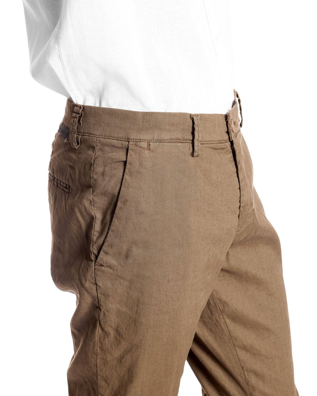 Pantalone in lino stretch Bruno
