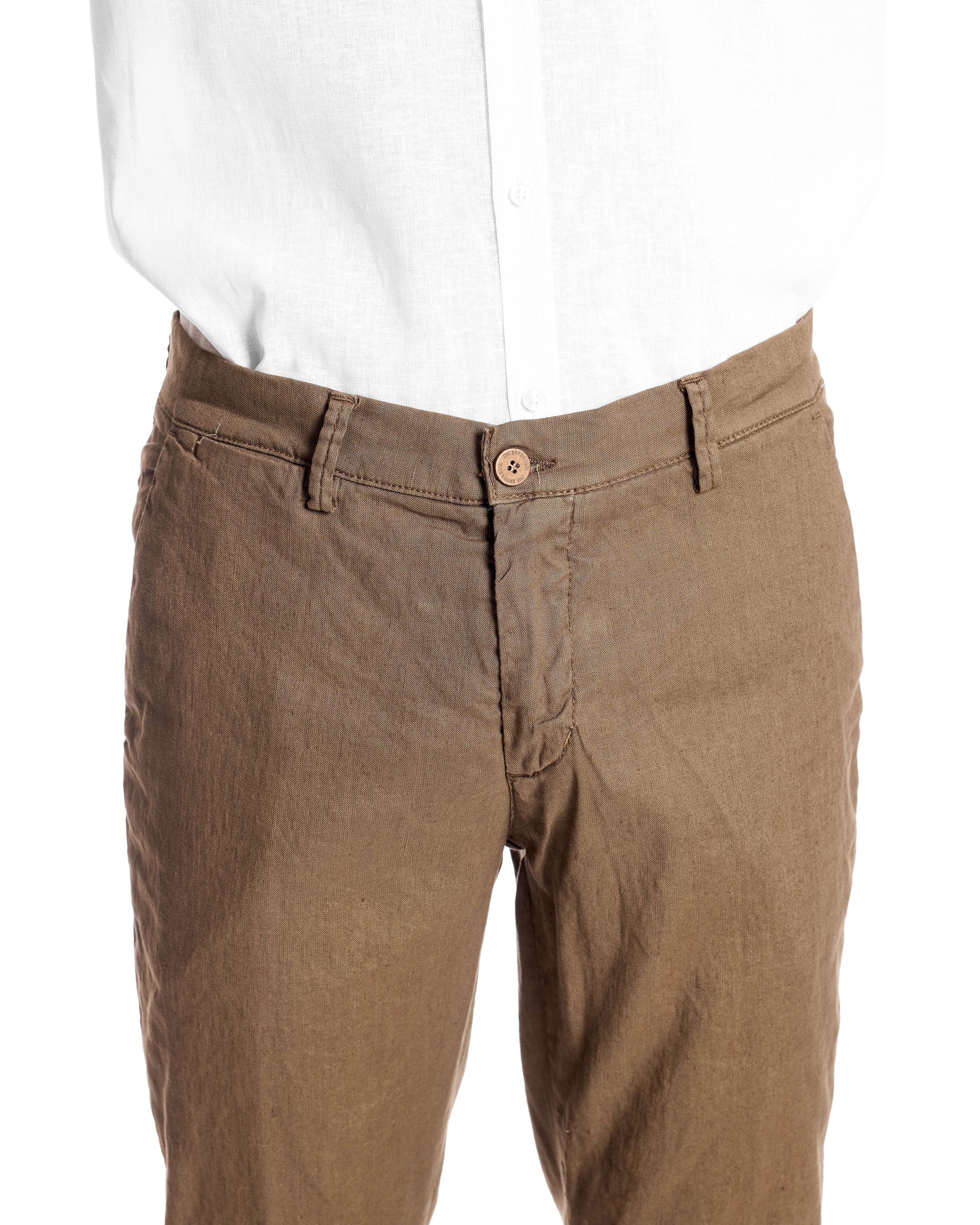 Pantalone in lino stretch Bruno