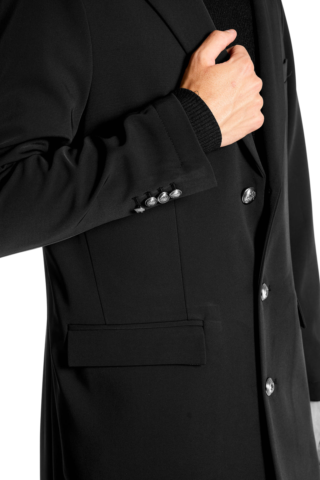 Cappotto Slim Regular in Tessuto Tecnico