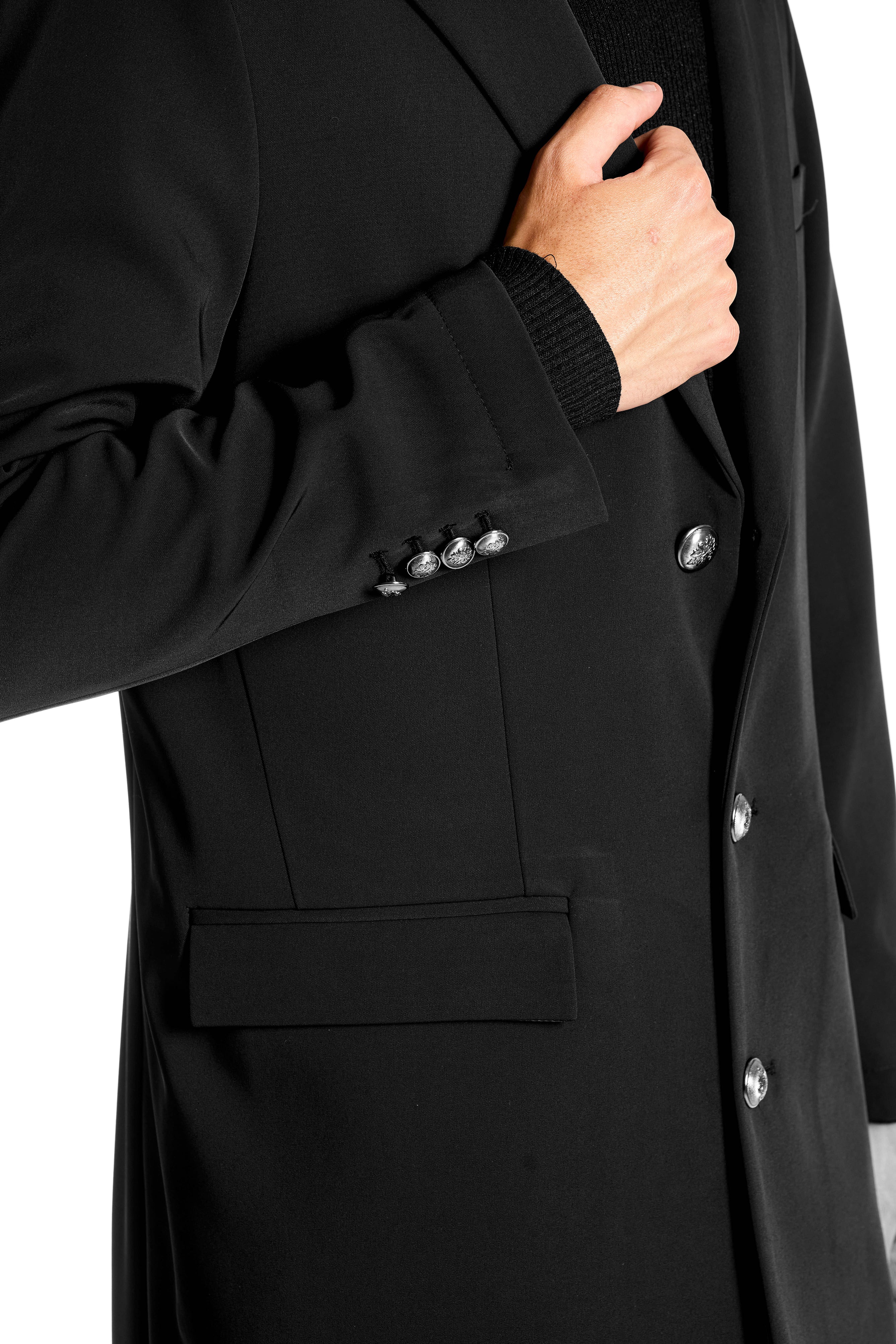 Cappotto Slim Regular in Tessuto Tecnico