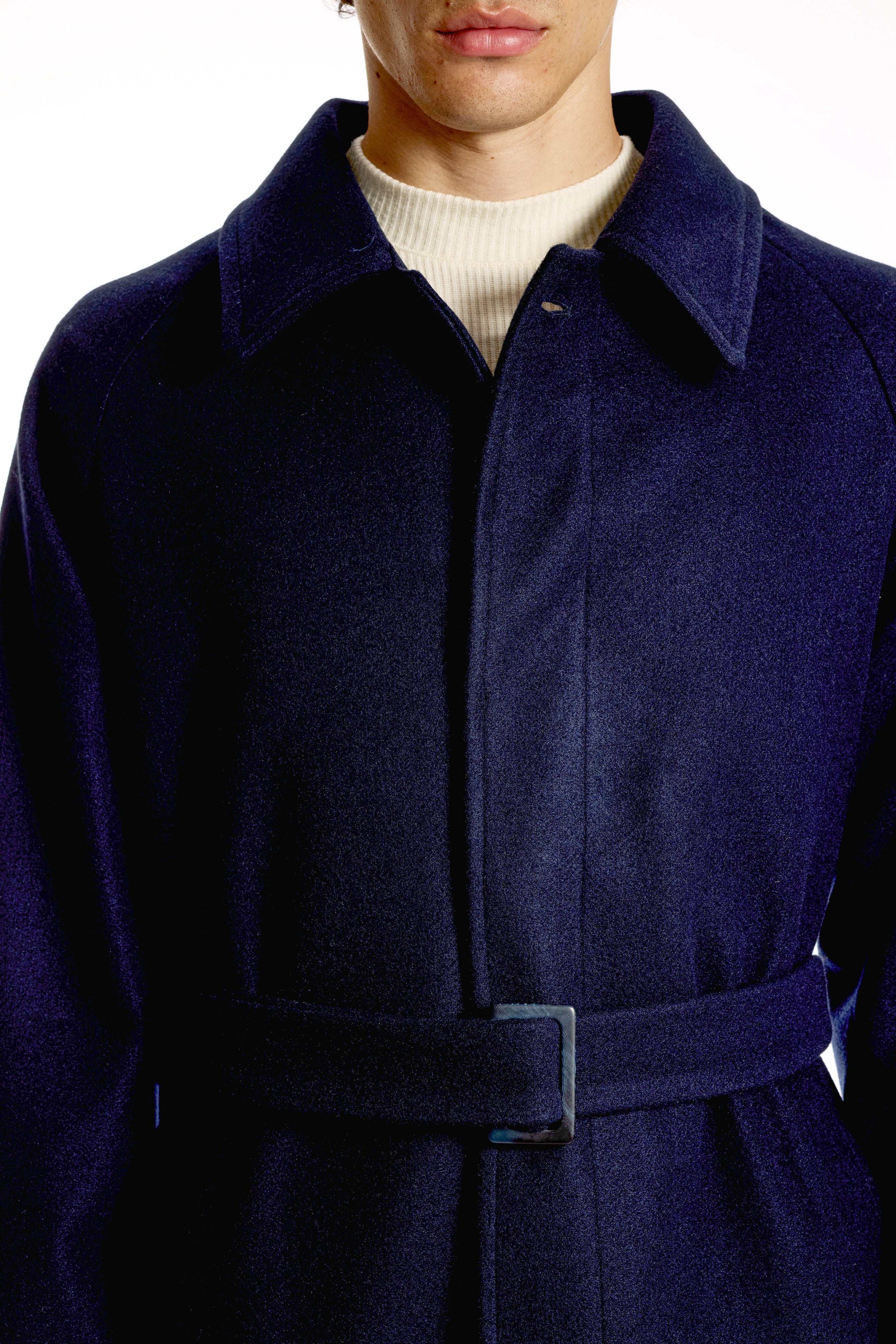 Cappotto Raglan con Cintura Removibile