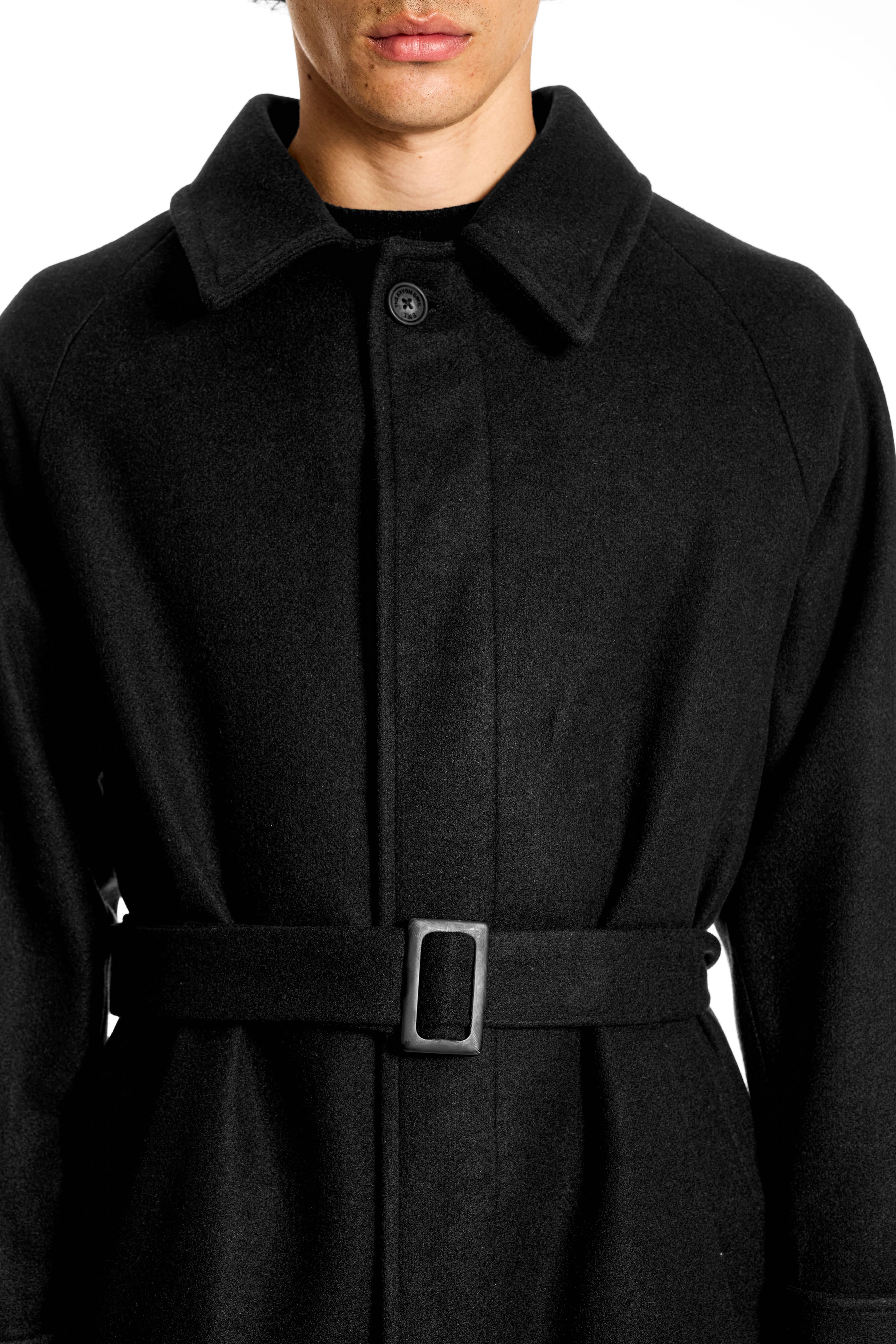 Cappotto Raglan con Cintura Removibile