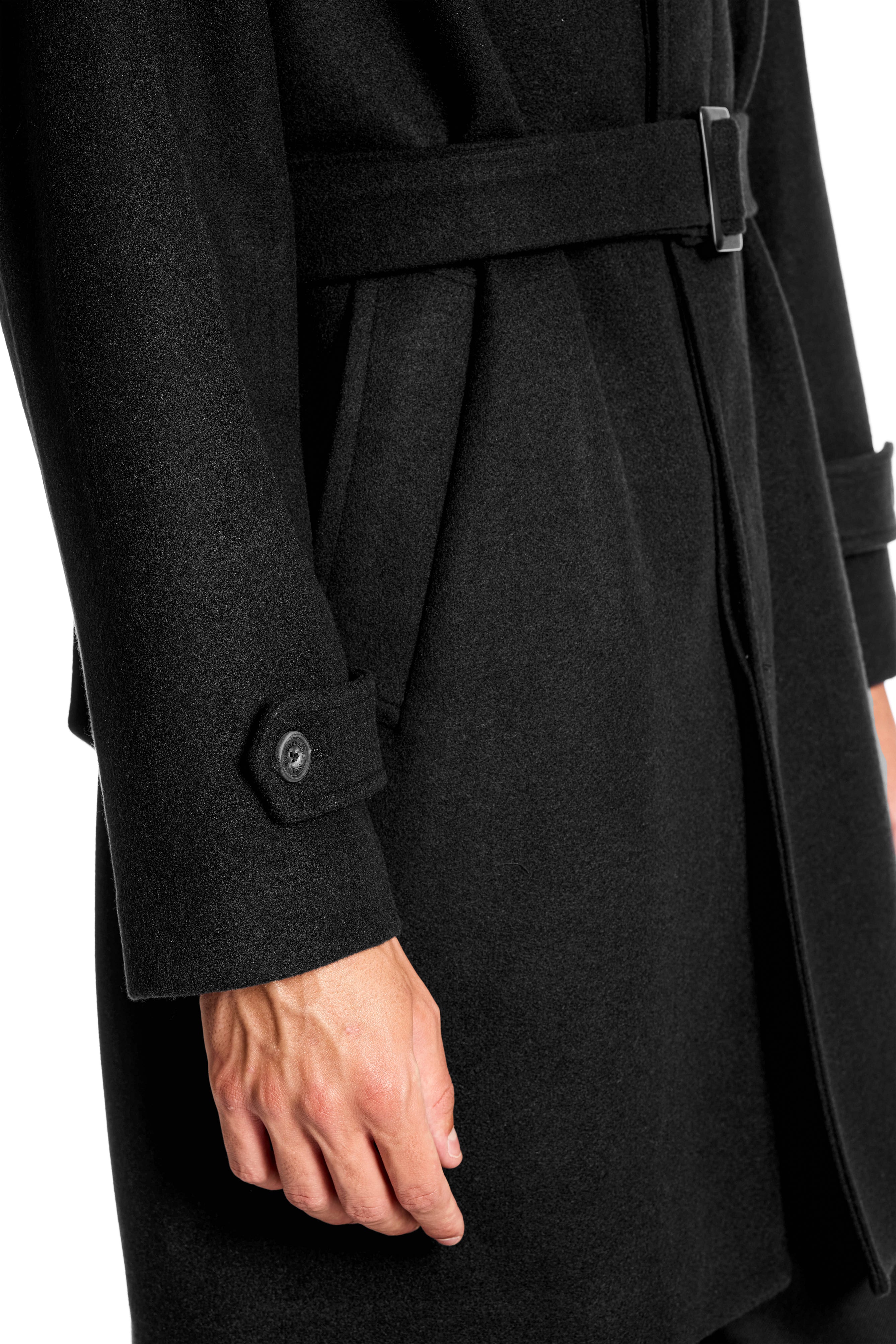 Cappotto Raglan con Cintura Removibile