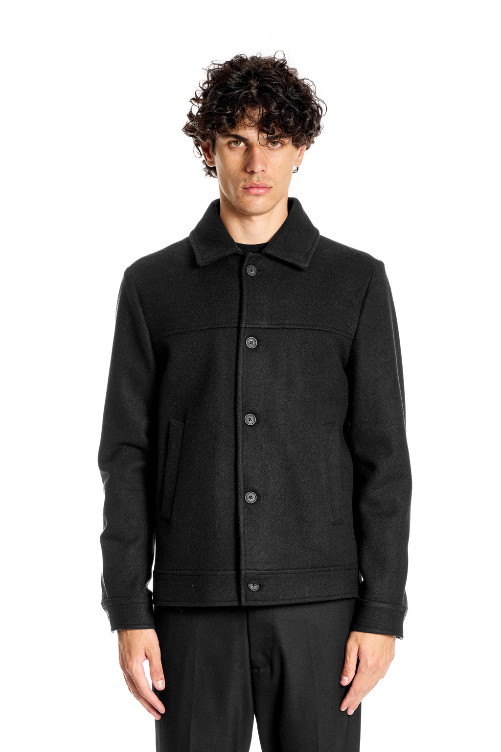 Giubbino Slim Regular in Tessuto Morbido