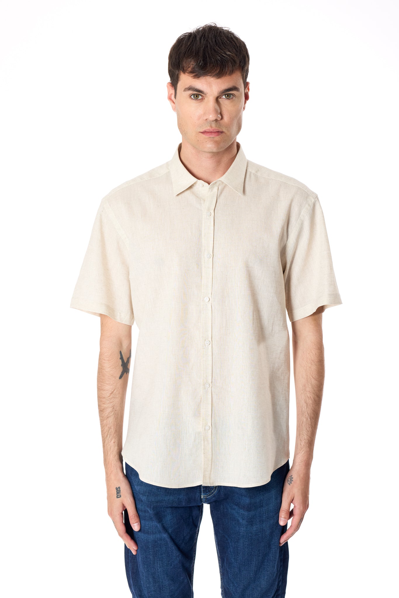 Camicia lino e cotone