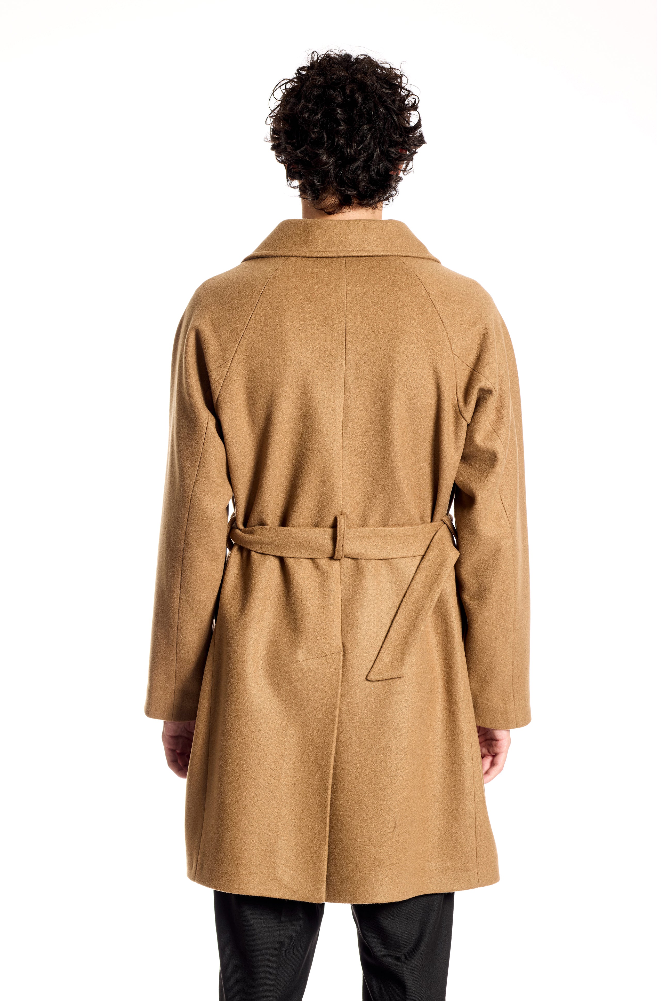 Cappotto Raglan con Cintura Removibile