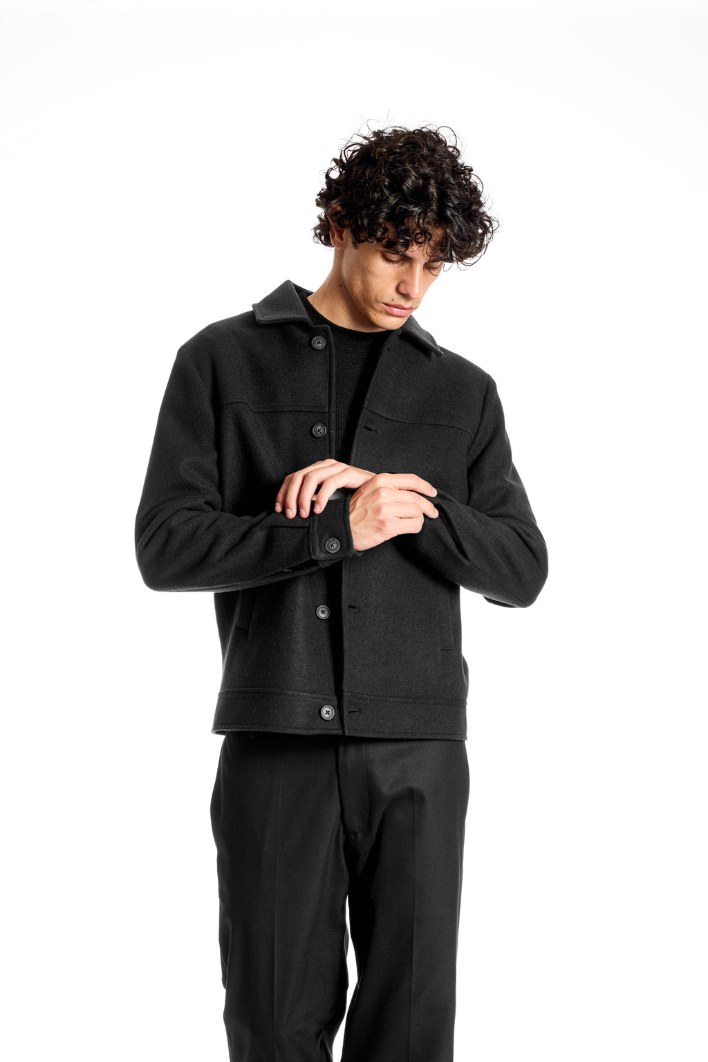 Giubbino Slim Regular in Tessuto Morbido