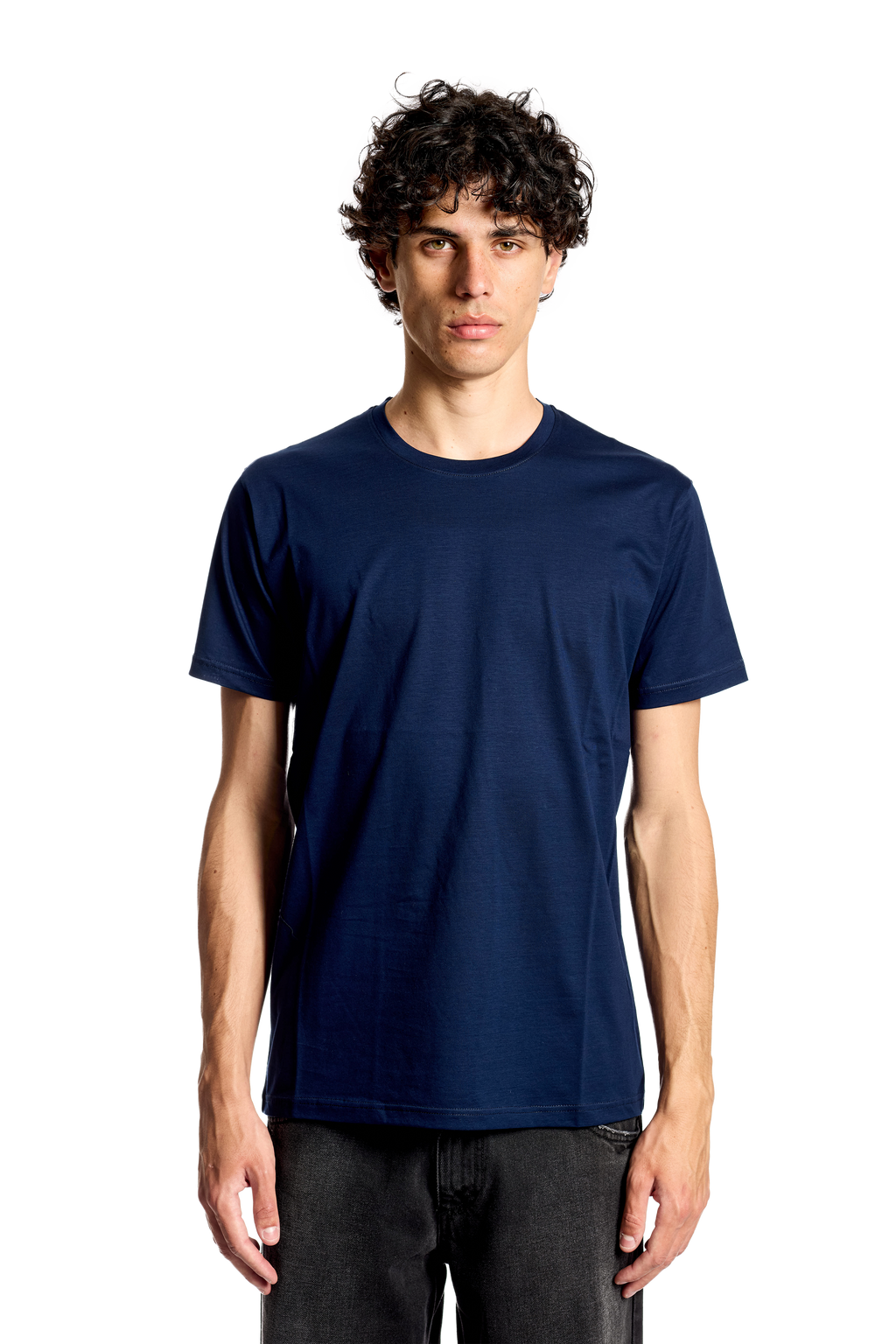 T-shirt 100% cotone mercerizzato blu