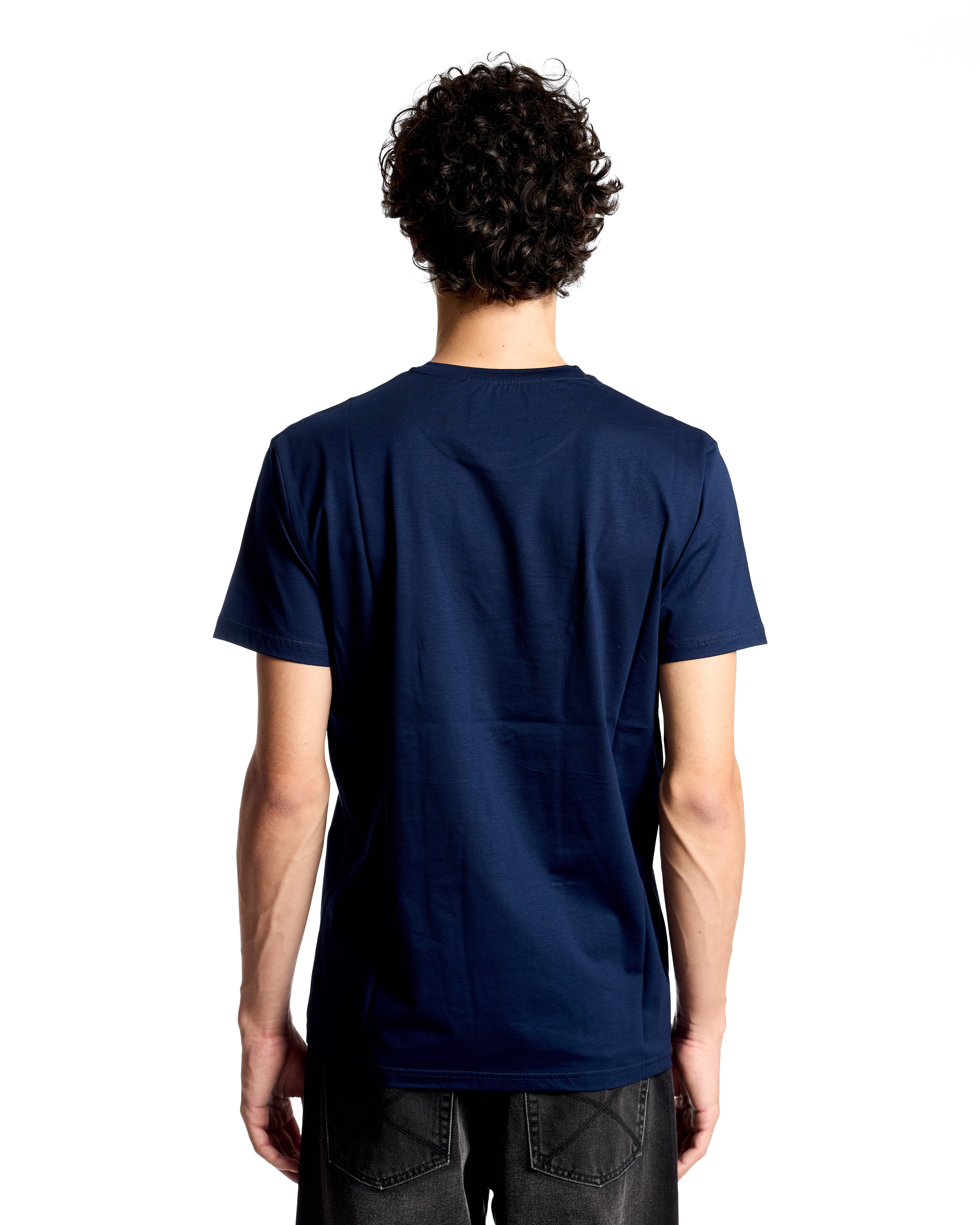 T-shirt 100% cotone mercerizzato blu