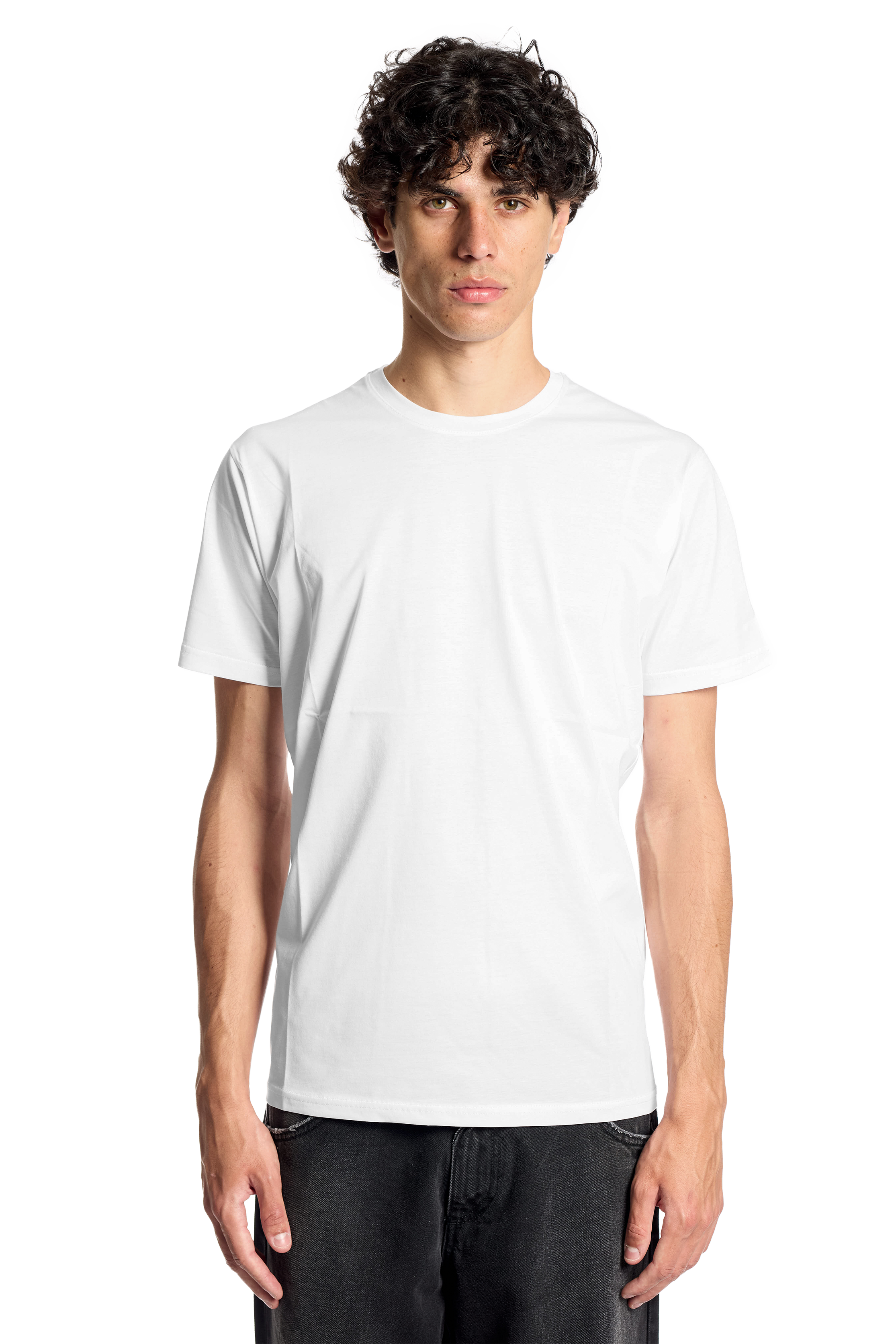 T-shirt 100% cotone mercerizzato bianco