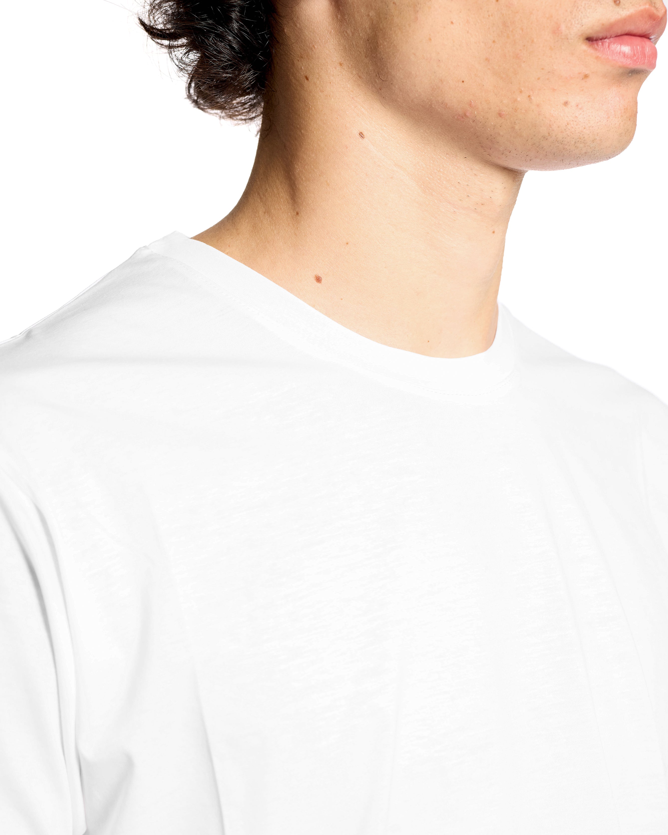 T-shirt 100% cotone mercerizzato bianco