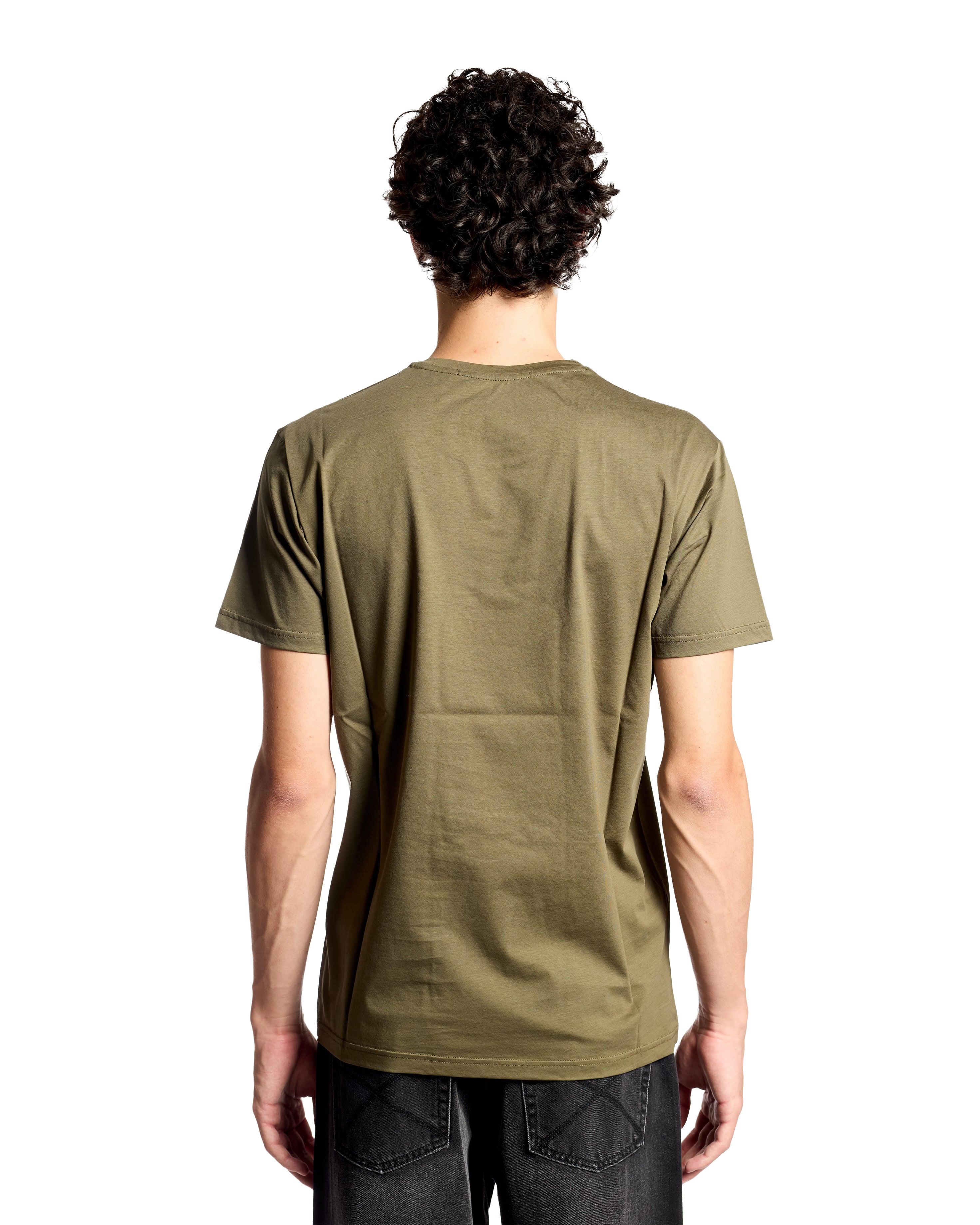 T-shirt 100% cotone mercerizzato verde militare